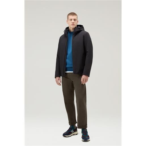 Woolrich uomo giacca pacific in tech softshell nero taglia xs