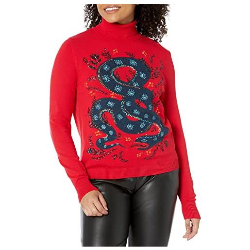 Desigual redagainst jers_tula 3193 red against maglione, colore: rosso, s donna