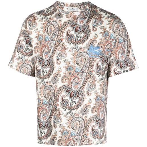 ETRO t-shirt con stampa paisley - toni neutri