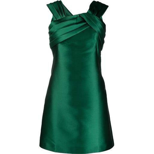 Alberta Ferretti abito corto plissettato - verde