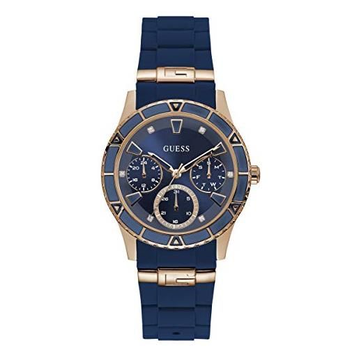 Guess valencia blue dial ladies multifunction watch w1157l3