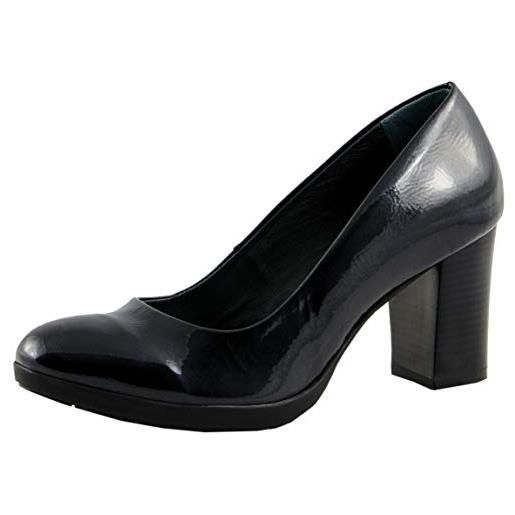 Marc Shoes dilara, scarpe con tacco donna, nero (cow crinckled patent black 00872), 41 eu