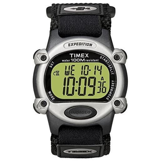 Timex expedition t48061, orologio digitale da uomo con cinturino a chiusura rapida, taglia intera, motivo: gatto nero