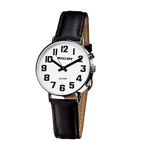 MAUJOY maujo orologio parlante in spagnolo con voce chiara indicazione della ora e della data attuale, adatto per ciechi o anziani2