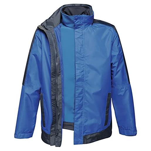 Regatta professional contrast 3-in-1 waterproof & breathable jacket with concealed hood & detachable softshell inner, giacca uomo, nuovo reale/marina, xs
