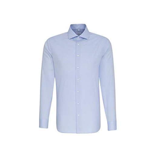 Seidensticker herren business hemd shaped fit - bügelfreies camicia formale, blu (hellblau 11), 39 uomo