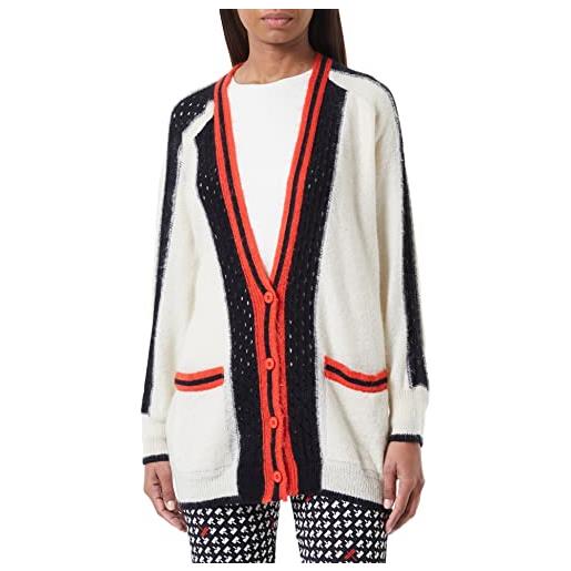 Sisley l/s cardigan 1142l6010 sweater, off white 909, xs donna