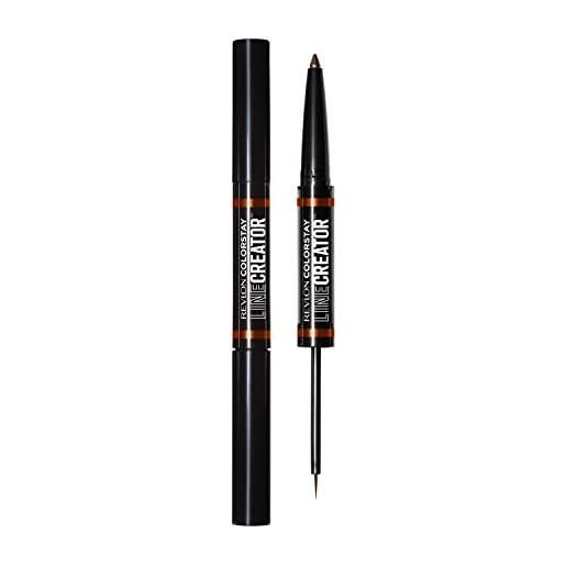 Revlon eyeliner liquido e matita smoky kohl, color. Stay line creator eye makeup, waterproof & no-transfer- 152 leathercraft 10 ml