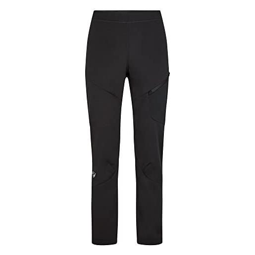Ziener nebil pantaloni softshell, sci di fondo, anteriore antivento, parte posteriore elasticizzata, nero, 50 uomo