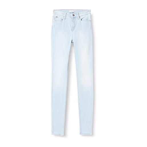 Tommy Hilfiger jeans donna th flex como skinny elasticizzati, blu (lily), 29w / 32l