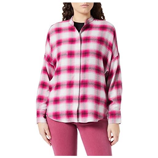 Gerry Weber 860035-31424 camicia da donna, grigio/viola/rosa a quadretti, 54