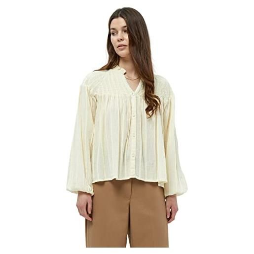 Peppercorn garissa v-neck blouse, camicetta con scollo a v, donna, bianco (235 cloud dancer), xl