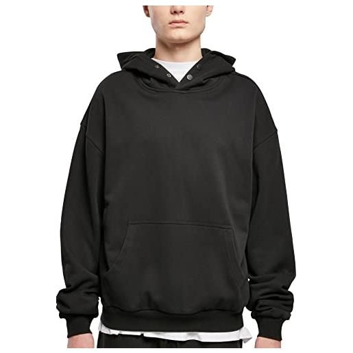 Urban Classics snap hoodie felpa con cappuccio, nero, 4xl uomo
