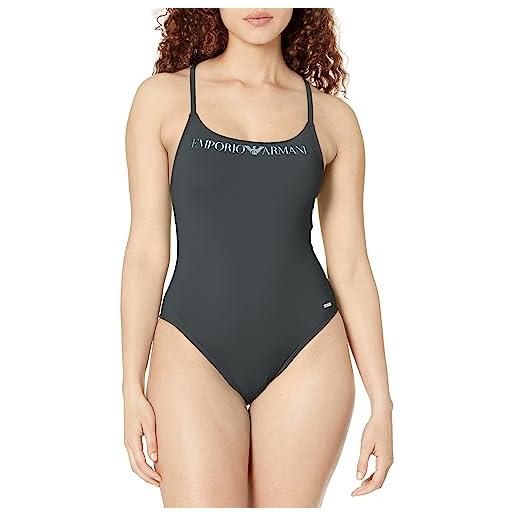 LEOHEX Costume Intero Da Donna A Collo Alto Con Cerniera Frontale - Tessuto Opaco 80% Nylon 20% Elastan - Taglie Dalla M Alla XXL