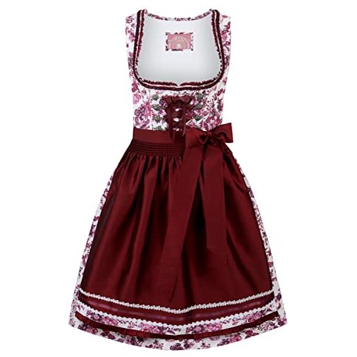 Stockerpoint dirndl nikola vestito per occasioni speciali, bordeaux, 44 donna