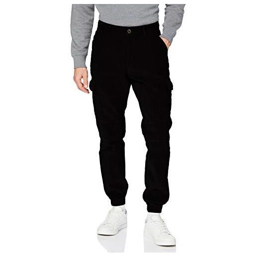 Urban Classics corduroy cargo-pantaloni da jogging, nero, s uomo