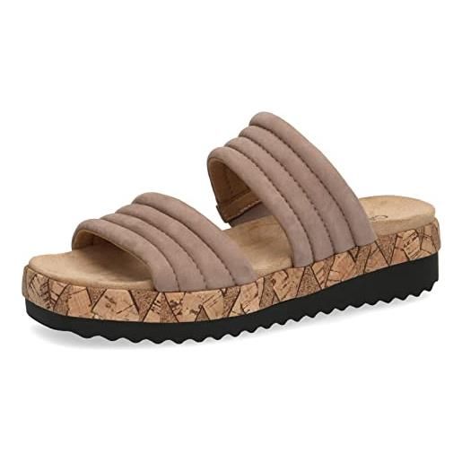 CAPRICE 9-9-27205-28, sabot donna, tortora snake, 40 eu