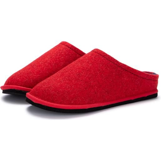 LÖWENWEIß löwenweiss | pantofole feltro di lana rosso blu