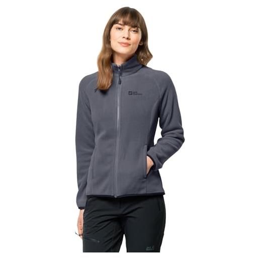 Jack Wolfskin moonrise fz w giacca in pile, delfino, l donna