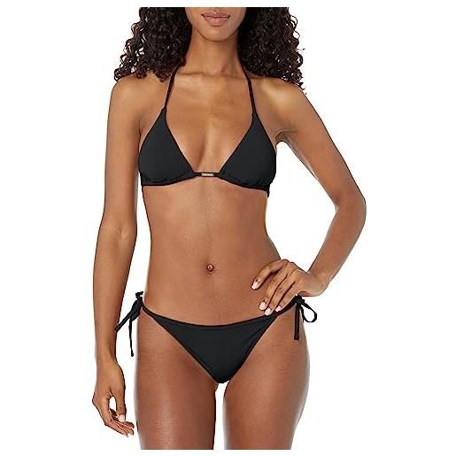 Emporio Armani women's logo lover string brief bikini completo, black, s da donna