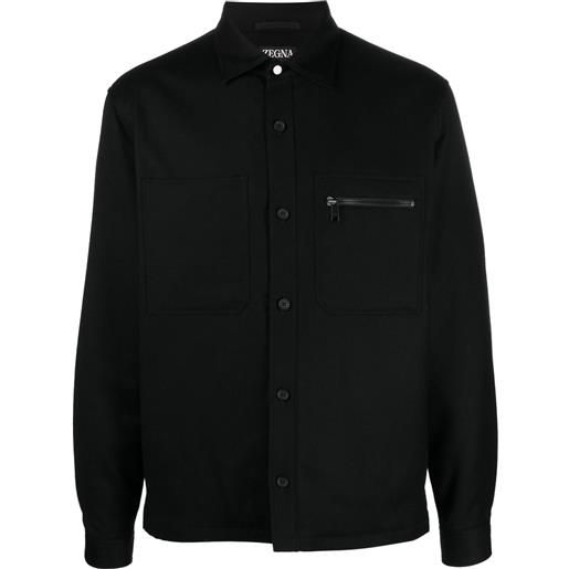 Zegna giacca-camicia - nero