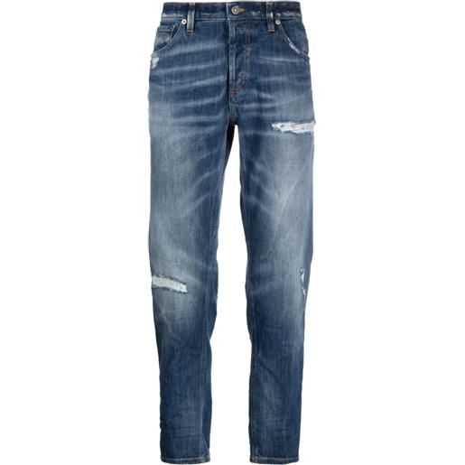 DONDUP jeans dritti crop - blu