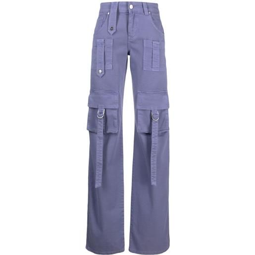 Blumarine jeans in stile cargo dritti - viola