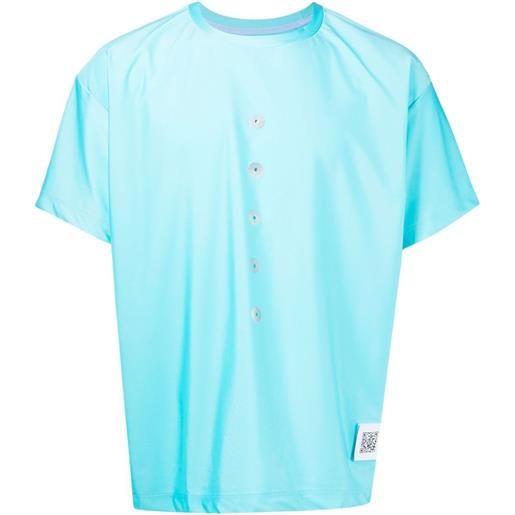 Fumito Ganryu t-shirt con dettaglio a fiori - blu