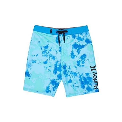 Hurley hrlb tie dye boardshorts pantaloncini da board, blu (blue gaze), 160 bambino