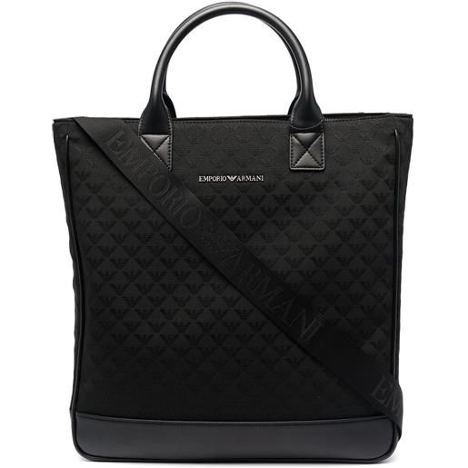 Emporio Armani borsa tote con logo - nero