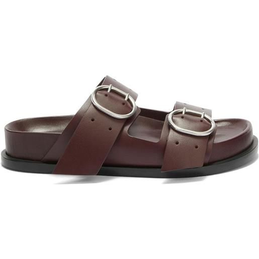 Jil Sander sandali con suola piatta - marrone