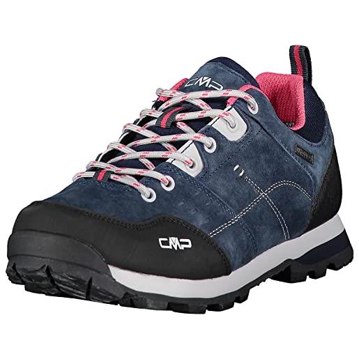 CMP alcor low wmn trekking shoe wp, scarpe da trekking donna, asphalt-fragola, 42 eu