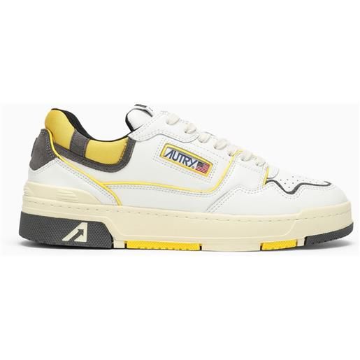 AUTRY sneaker bassa clc bianca/grigia/gialla