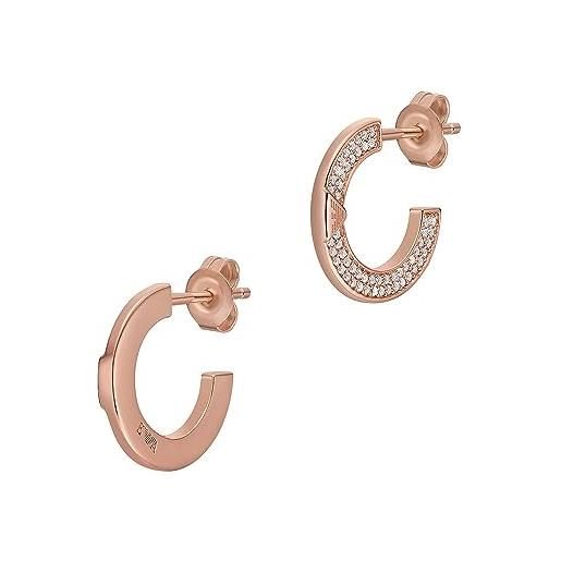Emporio Armani orecchini a cerchio donna in argento rosa, eg3590221
