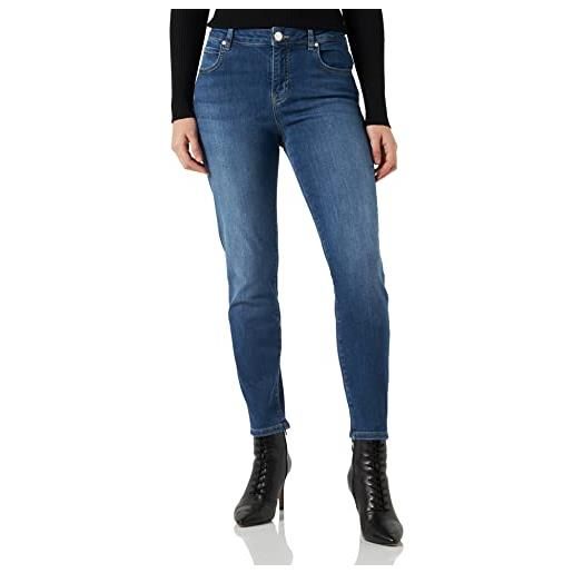 Pinko sabrina skinny denim blue stre jeans, pjc_lavaggio medio scuro, 28 donna