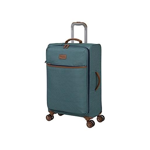 it luggage spiaggia stripes 66 cm softside carry-on 8 ruote spinner, verde acqua 66 cm, it bagagli beach stripes 66 cm softside carry-on 8 ruote spinner