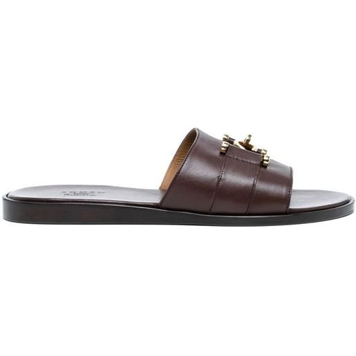 Edhen Milano horsebit-detail leather sandals - marrone