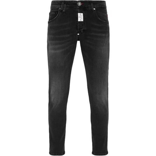 Philipp Plein jeans skinny con applicazione - nero