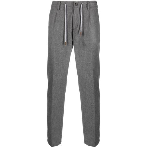 Eleventy pantaloni dritti con coulisse - grigio