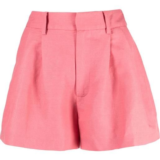 PAIGE shorts andie a vita alta - rosa