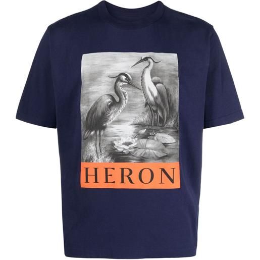 Heron Preston t-shirt heron bw con stampa - blu