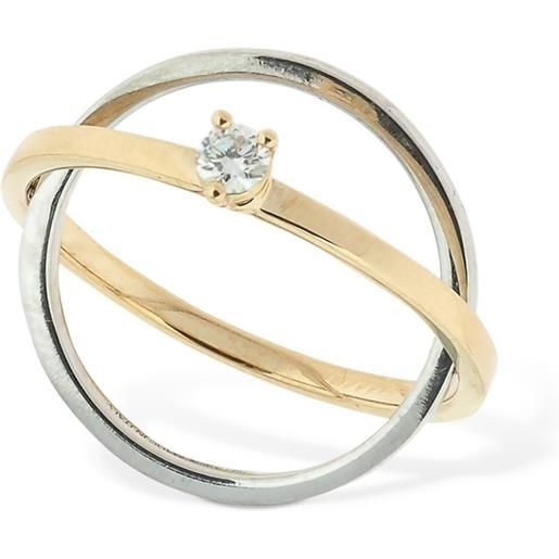 DELFINA DELETTREZ anello tourbillon in oro 18kt / diamanti