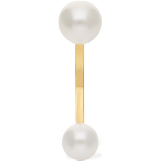 DELFINA DELETTREZ orecchino singolo in oro 18kt con perle