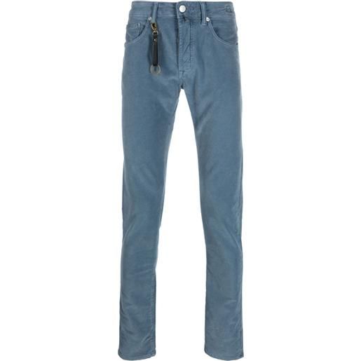 Incotex jeans affusolati con portachiavi - blu
