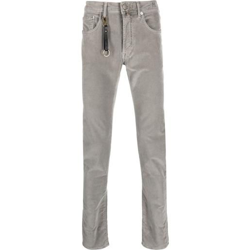 Incotex jeans affusolati con portachiavi - grigio