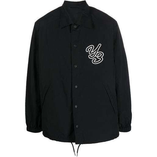 Y-3 giacca-camicia con ricamo - nero