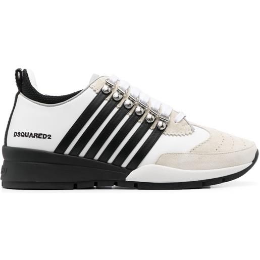 Dsquared2 sneakers boxer a righe - bianco