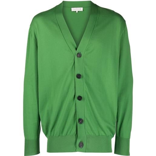 Mackintosh cardigan con scollo a v - verde