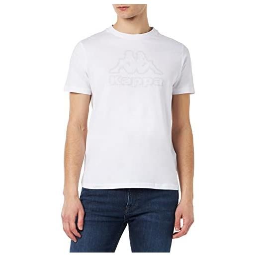 Kappa maglietta cremy, t-shirt uomo, bianco, xl