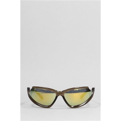 Balenciaga occhiali side xp cat in nylon marrone